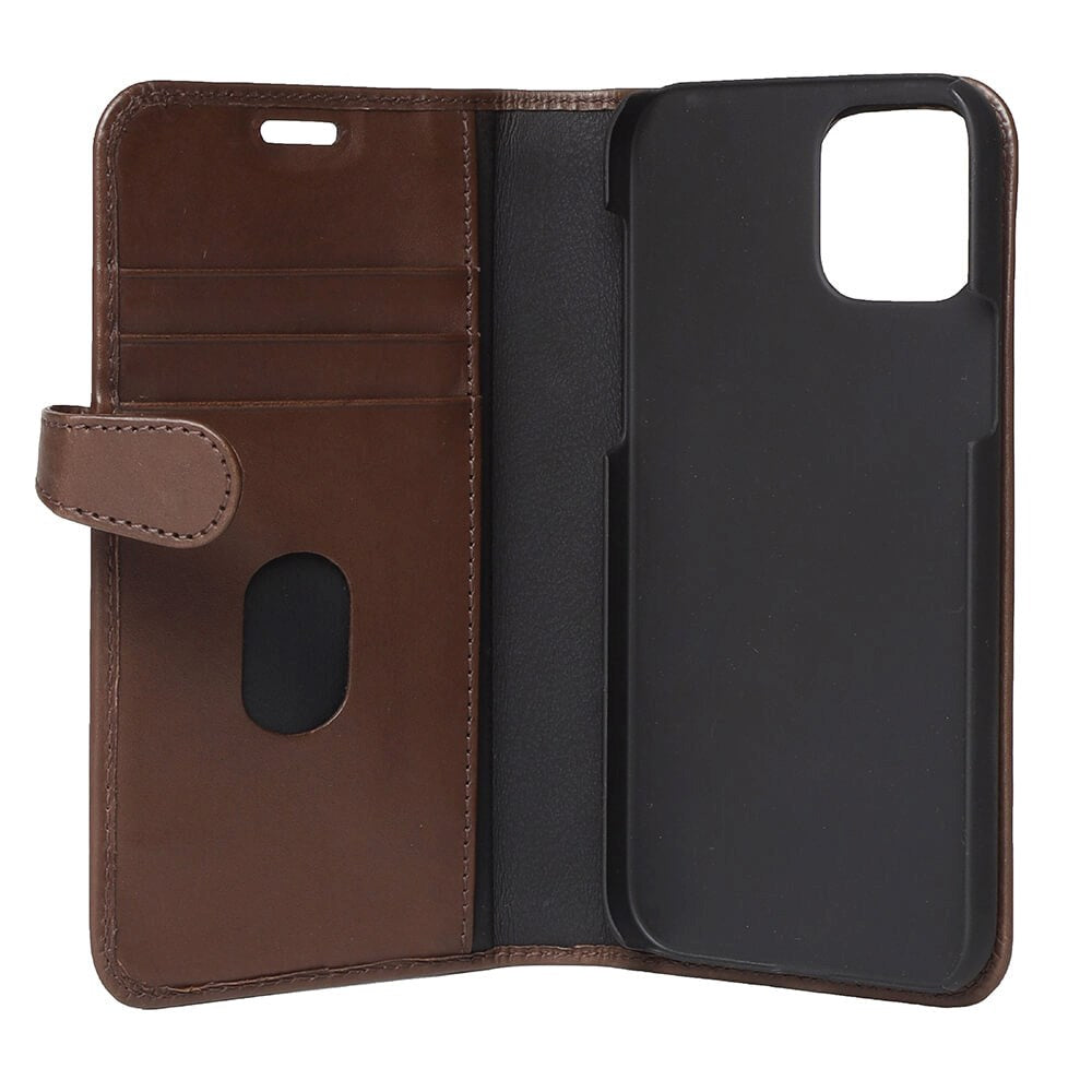 iPhone 12 / 12 Pro Gear Buffalo Wallet Læder Magnet Cover m. Pung - Brun