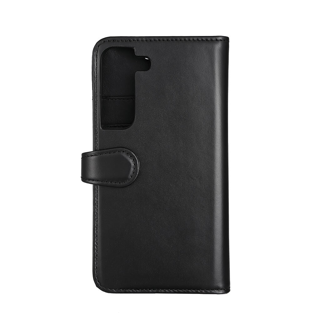 Samsung Galaxy S22 Gear Buffalo Wallet Ægte Læder Magnet Flip Cover m. Pung - Sort