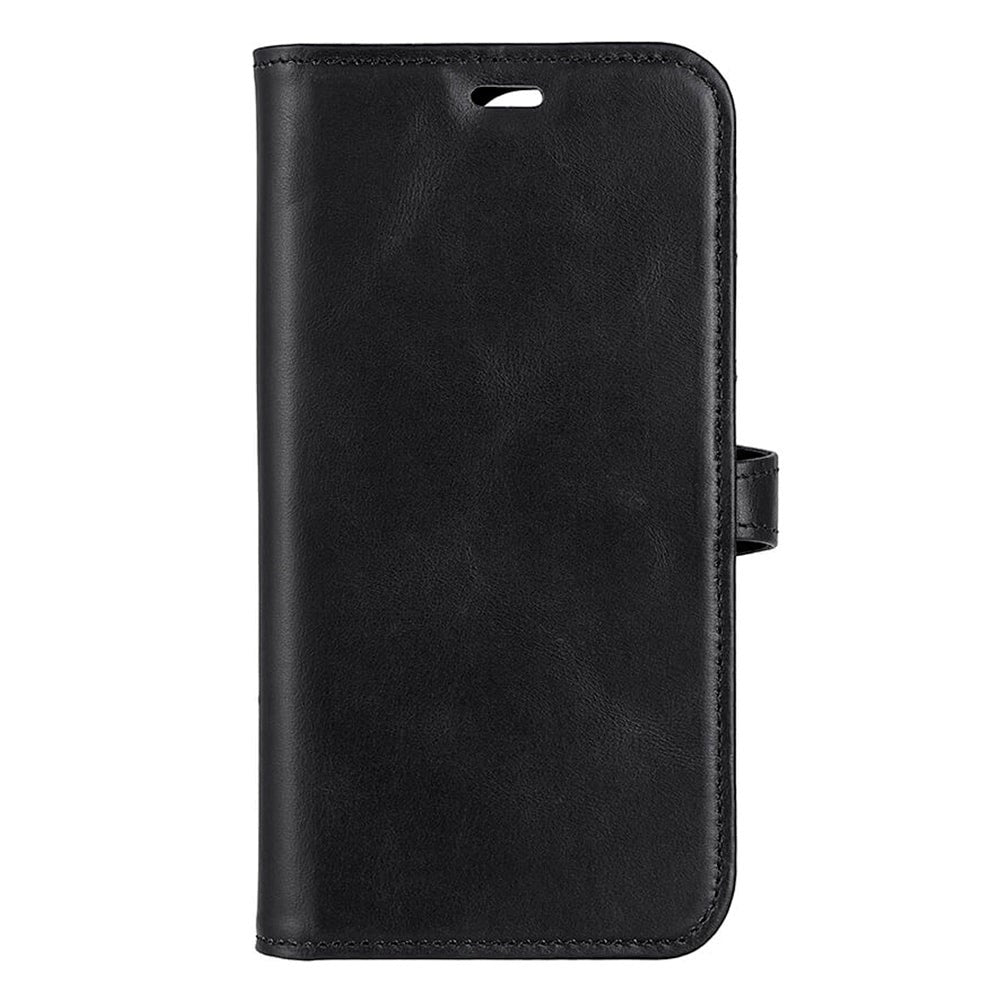 iPhone 14 Pro Buffalo Wallet Ægte Læder Magnet Flip Cover m. Pung - Sort