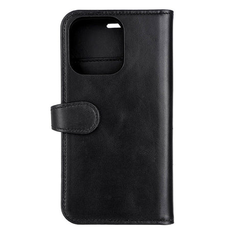 iPhone 14 Pro Gear Buffalo Wallet Ægte Læder Magnet Flip Cover m. Pung - Sort