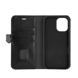 iPhone 16 GEAR Buffalo 2-in-1 Wallet Ægte Læder Magnet Flip Cover m. Pung - MagSafe Kompatibel - Sort