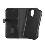 iPhone 16 Plus GEAR Buffalo 2-in-1 Wallet Ægte Læder Magnet Flip Cover m. Pung - MagSafe Kompatibel - Sort