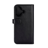 Buffalo iPhone 17 Ægte Læder Flip Cover - Sort