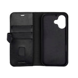 Buffalo iPhone 17 Ægte Læder Flip Cover - Sort