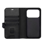 Buffalo iPhone 17 Pro Ægte Læder Flip Cover - Sort