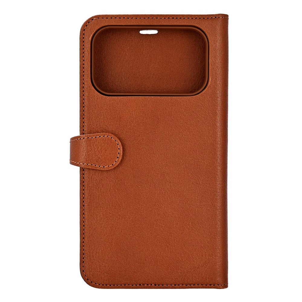 Buffalo iPhone 17 Pro Max Ægte Læder Flip Cover - Brun