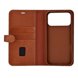 Buffalo iPhone 17 Pro Max Ægte Læder Flip Cover - Brun