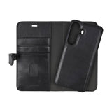 Buffalo Samsung Galaxy S26 2-i-1 Flip Cover - Ægte Læder - MagSafe Kompatibel - Sort
