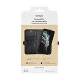Buffalo Samsung Galaxy A57 2-i-1 Flip Cover - Ægte Læder - Sort