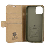 iPhone 13 GEAR Onsala Eco Flip Cover med Pung - Nedbrydeligt - Sand