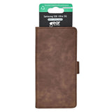 GEAR Samsung Galaxy S26 Ultra Kunstlæder Flip Cover m. Kortholder & Ståfunktion - MagSafe Kompatibel - Brun
