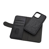 iPhone 16 GEAR Læder Flip Cover 2-i-1 m. Pung 3 Kort - MagSafe Kompatibel - Sort