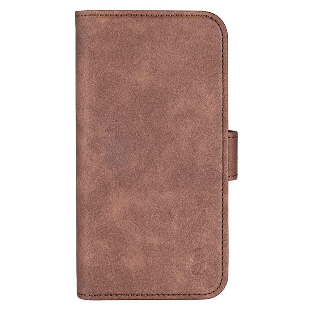 iPhone 16 GEAR Wallet - Læder Flip Cover m. Pung til 3 Kort - MagSafe Kompatibel - Brun