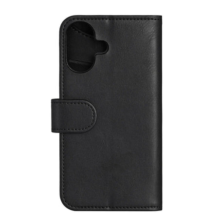 iPhone 16 Plus GEAR Wallet - Læder Flip Cover m. Pung til 3 Kort - MagSafe Kompatibel - Sort