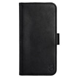 iPhone 16 GEAR Wallet - Læder Flip Cover m. Pung til 3 Kort - MagSafe Kompatibel - Sort