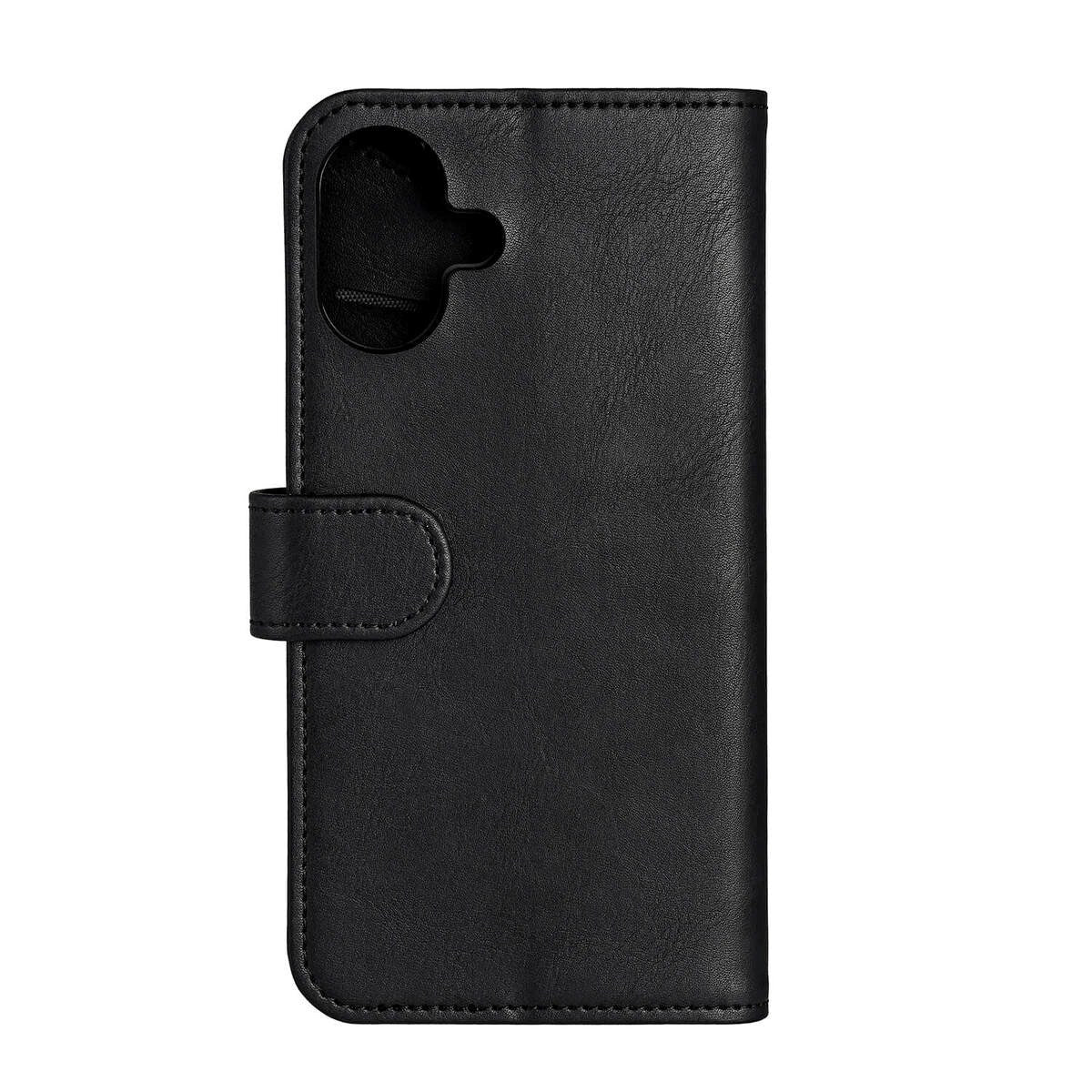 iPhone 16 GEAR Wallet - Læder Flip Cover m. Pung til 3 Kort - MagSafe Kompatibel - Sort