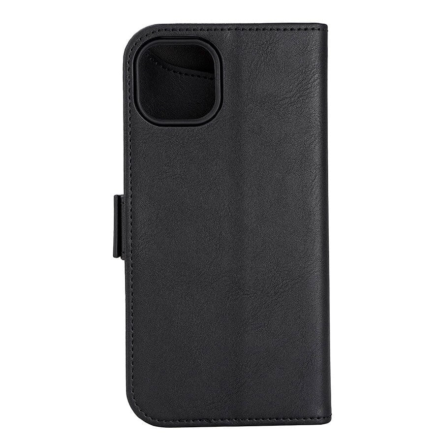 GEAR iPhone 15 Plus Læder Flip Cover m. Pung - MagSafe Kompatibel - Sort