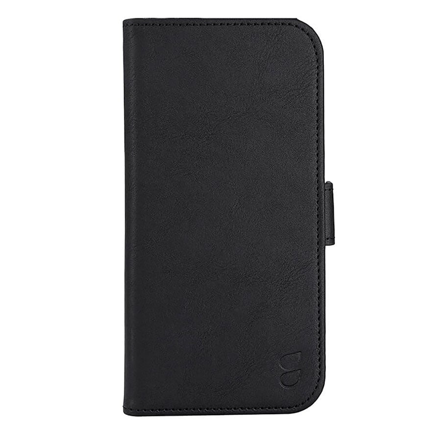 GEAR iPhone 15 Plus Læder Flip Cover m. Pung - MagSafe Kompatibel - Sort