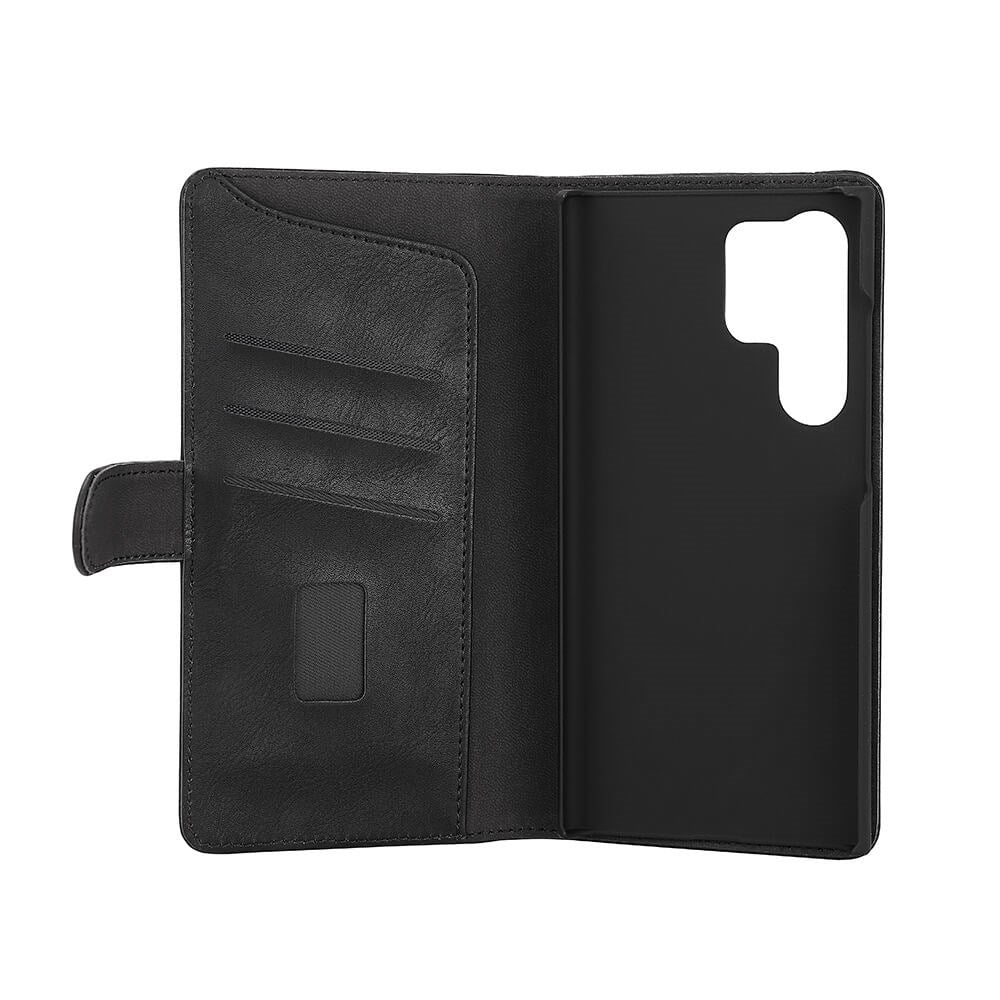 Samsung Galaxy S23 Ultra Gear Wallet - Læder Flip Cover m. Pung - Sort