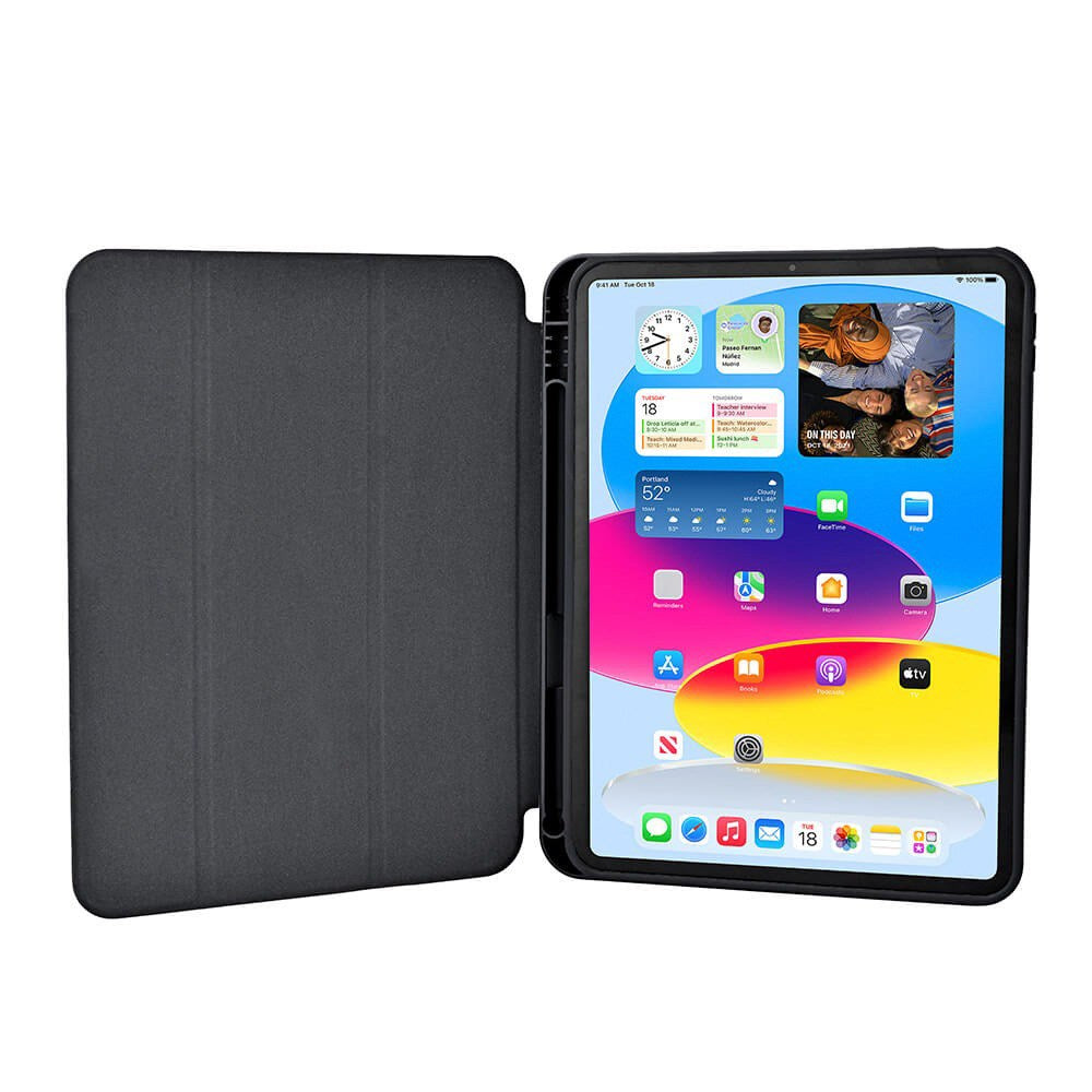 iPad 10.9" (2022) GEAR Pencilpocket Læder Flip Cover - Sort