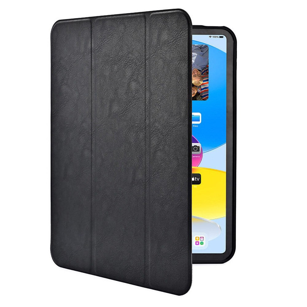 iPad 10.9" (2022) GEAR Pencilpocket Læder Flip Cover - Sort