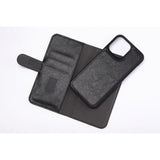 iPhone 14 Pro Max GEAR Wallet - Læder Flip 2-i-1 Cover m. Pung 3 Kort - Sort