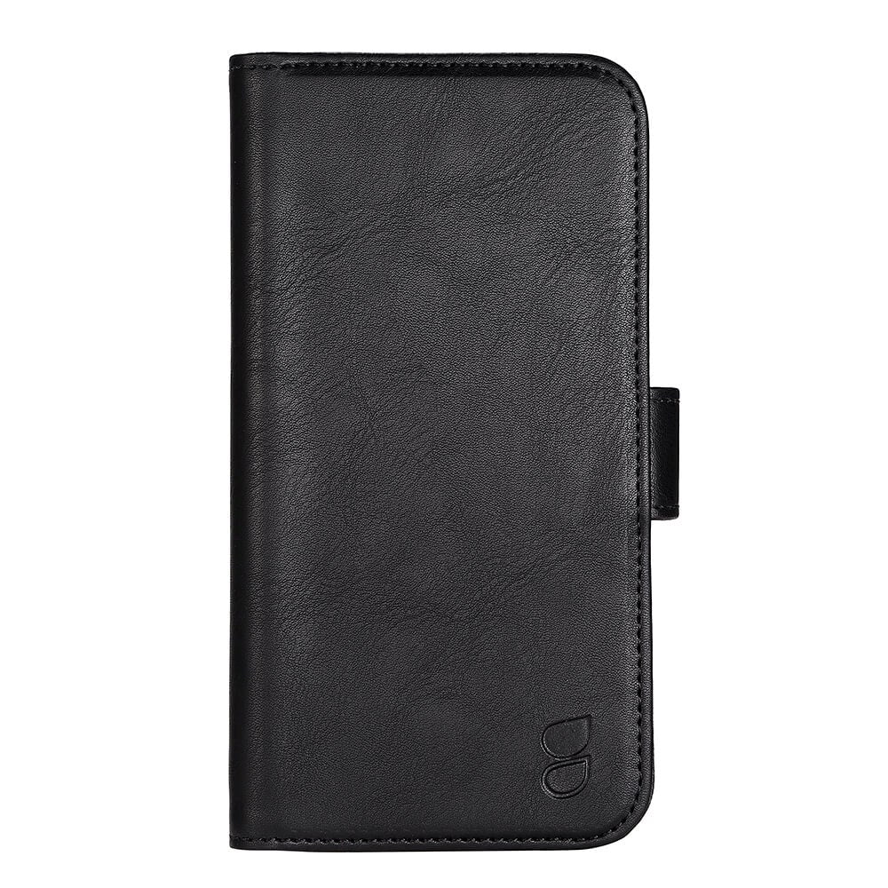 iPhone 14 GEAR Wallet - Læder Flip 2-i-1 Cover m. Pung 3 Kort - Sort