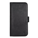 iPhone 14 GEAR Wallet - Læder Flip 2-i-1 Cover m. Pung 3 Kort - Sort