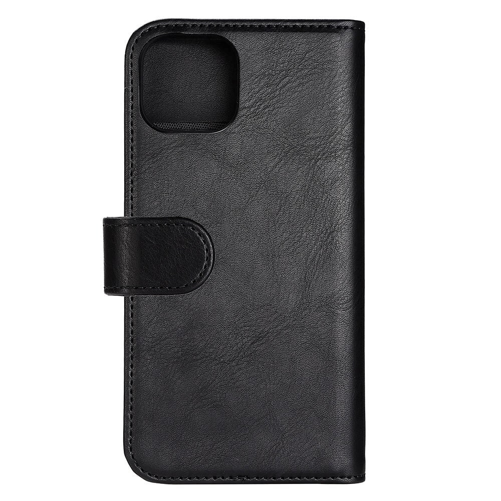 iPhone 14 GEAR Wallet - Læder Flip 2-i-1 Cover m. Pung 3 Kort - Sort