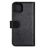 iPhone 14 GEAR Wallet - Læder Flip 2-i-1 Cover m. Pung 3 Kort - Sort