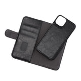 iPhone 14 GEAR Wallet - Læder Flip 2-i-1 Cover m. Pung 3 Kort - Sort