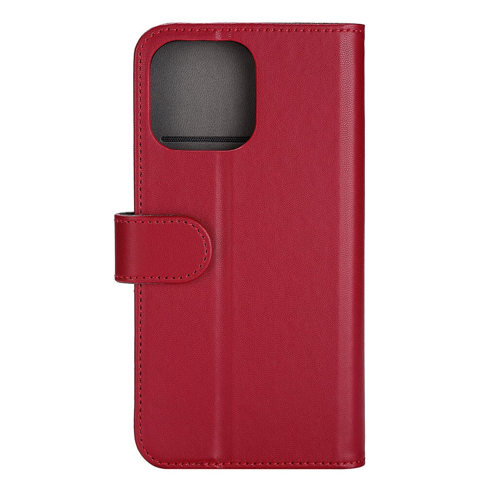 iPhone 14 Pro Max GEAR Wallet - Læder Flip Cover m. Pung til 3 Kort - Rød