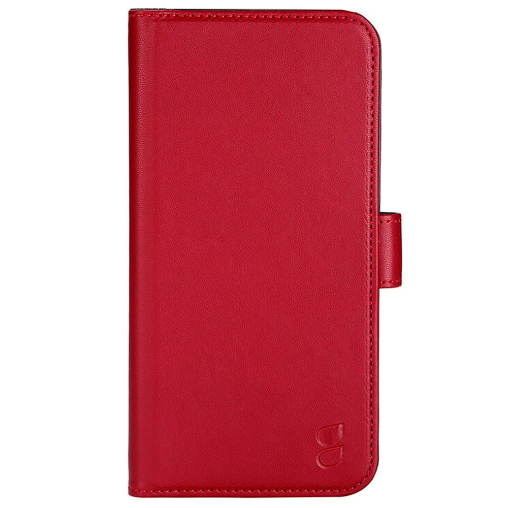 iPhone 14 Plus GEAR Wallet - Læder Flip Cover m. Pung til 3 Kort - Rød