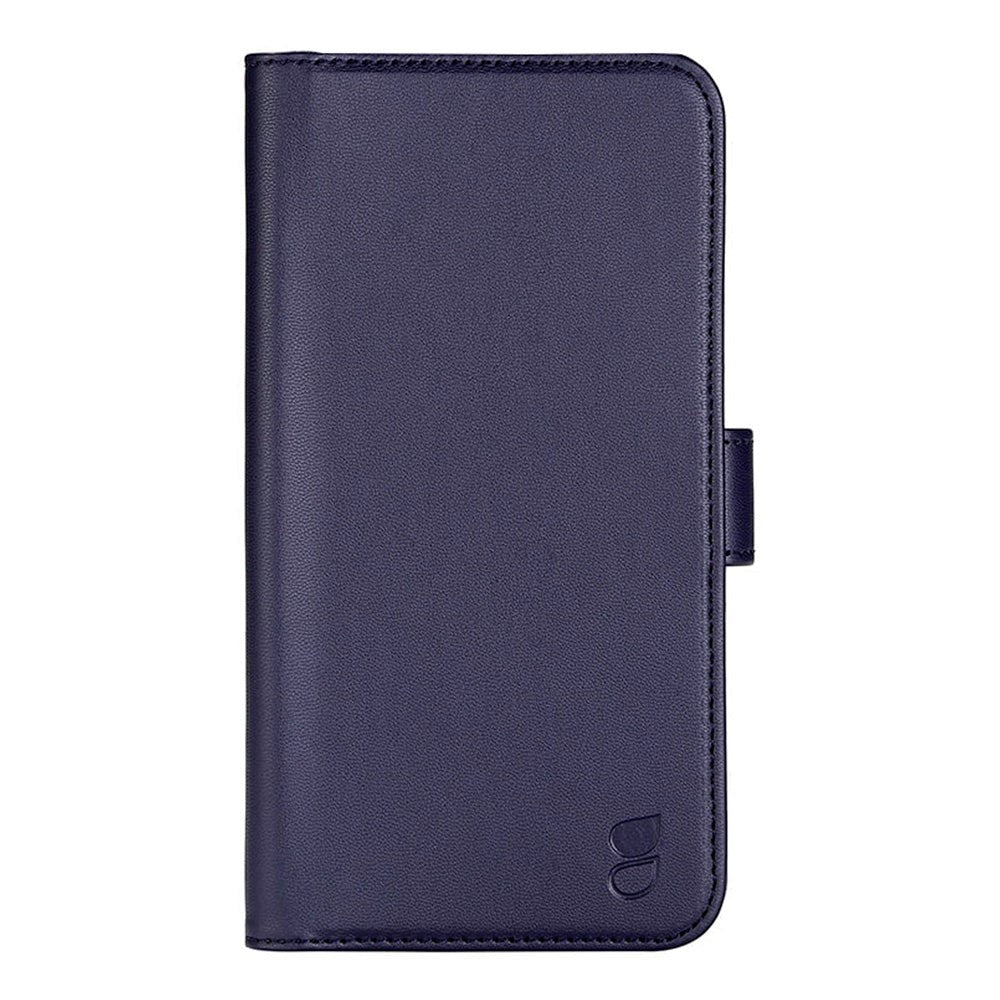 iPhone 14 GEAR Wallet - Læder Flip Cover m. Pung til 3 Kort - Blå