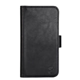 iPhone 14 Pro GEAR Wallet - Læder Flip Cover m. Pung til 3 Kort - Sort