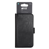 iPhone 14 Pro GEAR Wallet - Læder Flip Cover m. Pung til 3 Kort - Sort