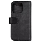 iPhone 14 Pro GEAR Wallet - Læder Flip Cover m. Pung til 3 Kort - Sort