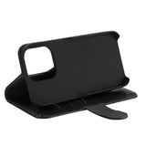 iPhone 14 Pro GEAR Wallet - Læder Flip Cover m. Pung til 3 Kort - Sort