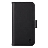 iPhone 12 / 12 Pro GEAR Wallet - Læder Flip 2-i-1 Cover m. Pung 3 Kort - Sort