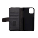 iPhone 12 / 12 Pro GEAR Wallet - Læder Flip 2-i-1 Cover m. Pung 3 Kort - Sort