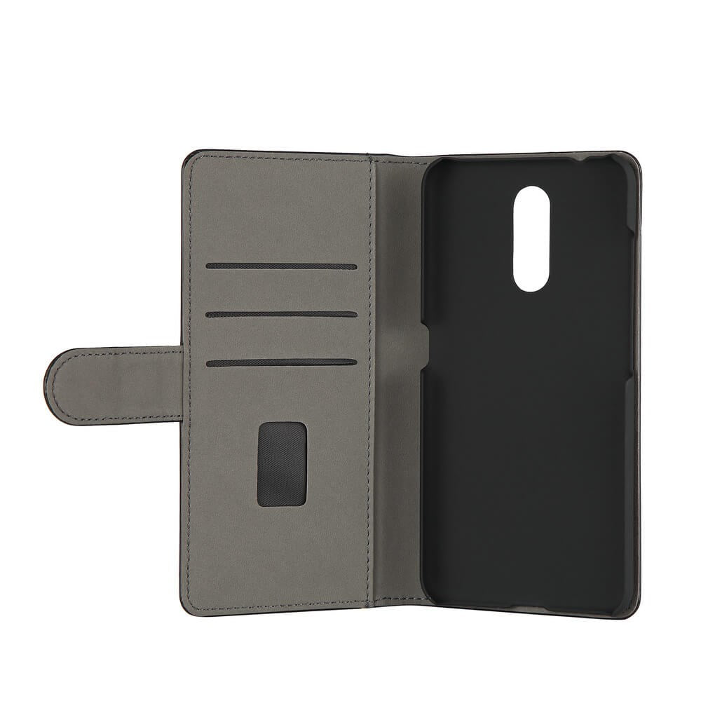 Nokia 3.2 Gear Wallet - Læder Cover m. Pung - Sort