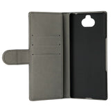 Sony Xperia 10 Gear Wallet - Læder Cover m. Pung - Sort