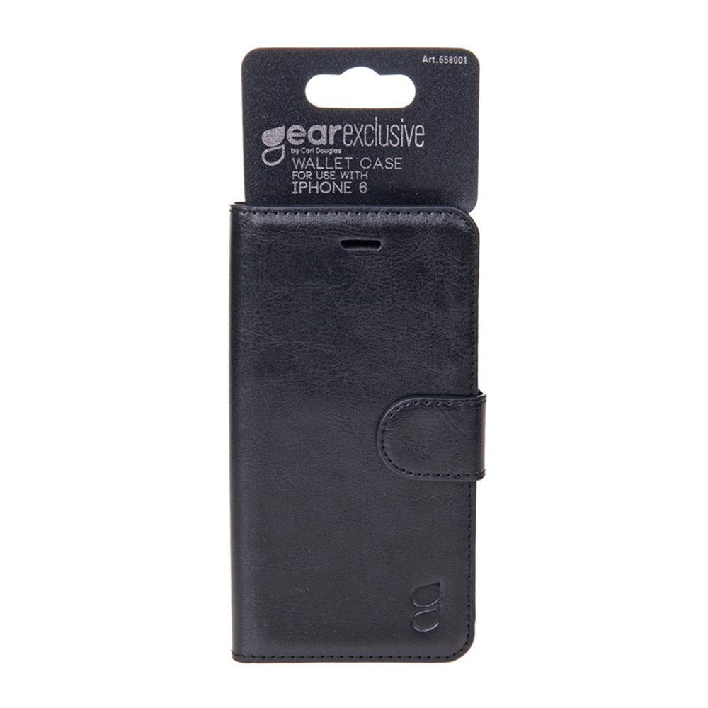 iPhone 6 / 6s GEAR Exclusive Læder Etui m. Pung Sort