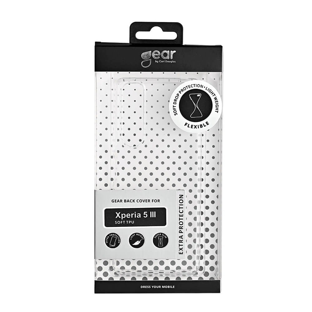 Sony Xperia 5 III GEAR Fleksibelt Plastik Bagside Cover - Gennemsigtig