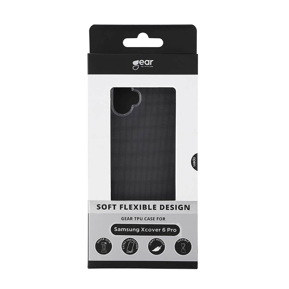 Samsung Galaxy Xcover6 Pro GEAR Fleksibelt Plastik Bagside Cover - Gennemsigtig