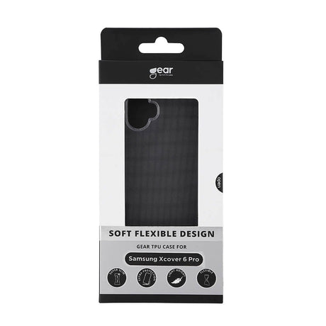 Samsung Galaxy Xcover6 Pro GEAR Fleksibelt Plastik Bagside Cover - Gennemsigtig