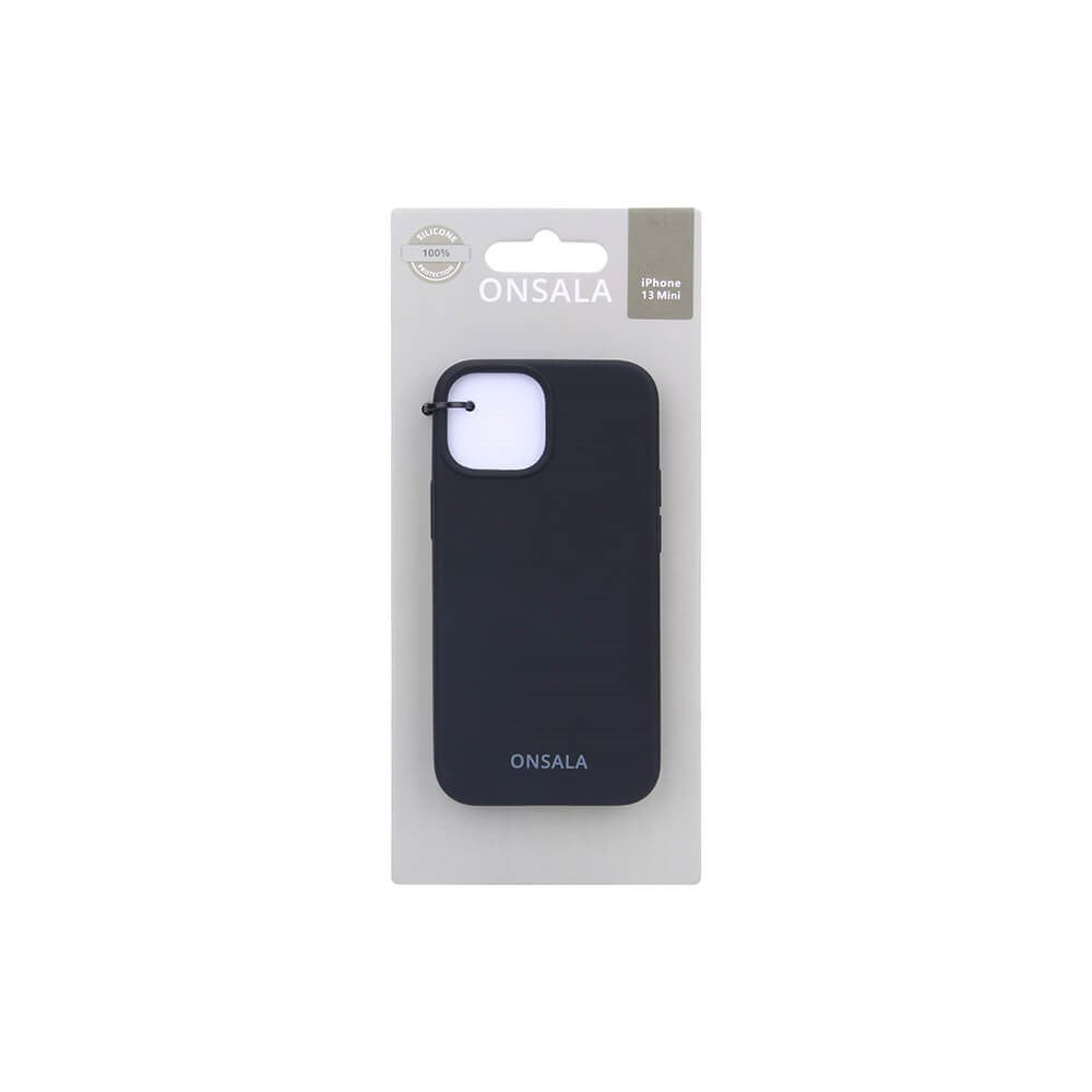 Onsala iPhone 13 Mini Onsala Collection Liquid Silikone Bagside Cover - Black