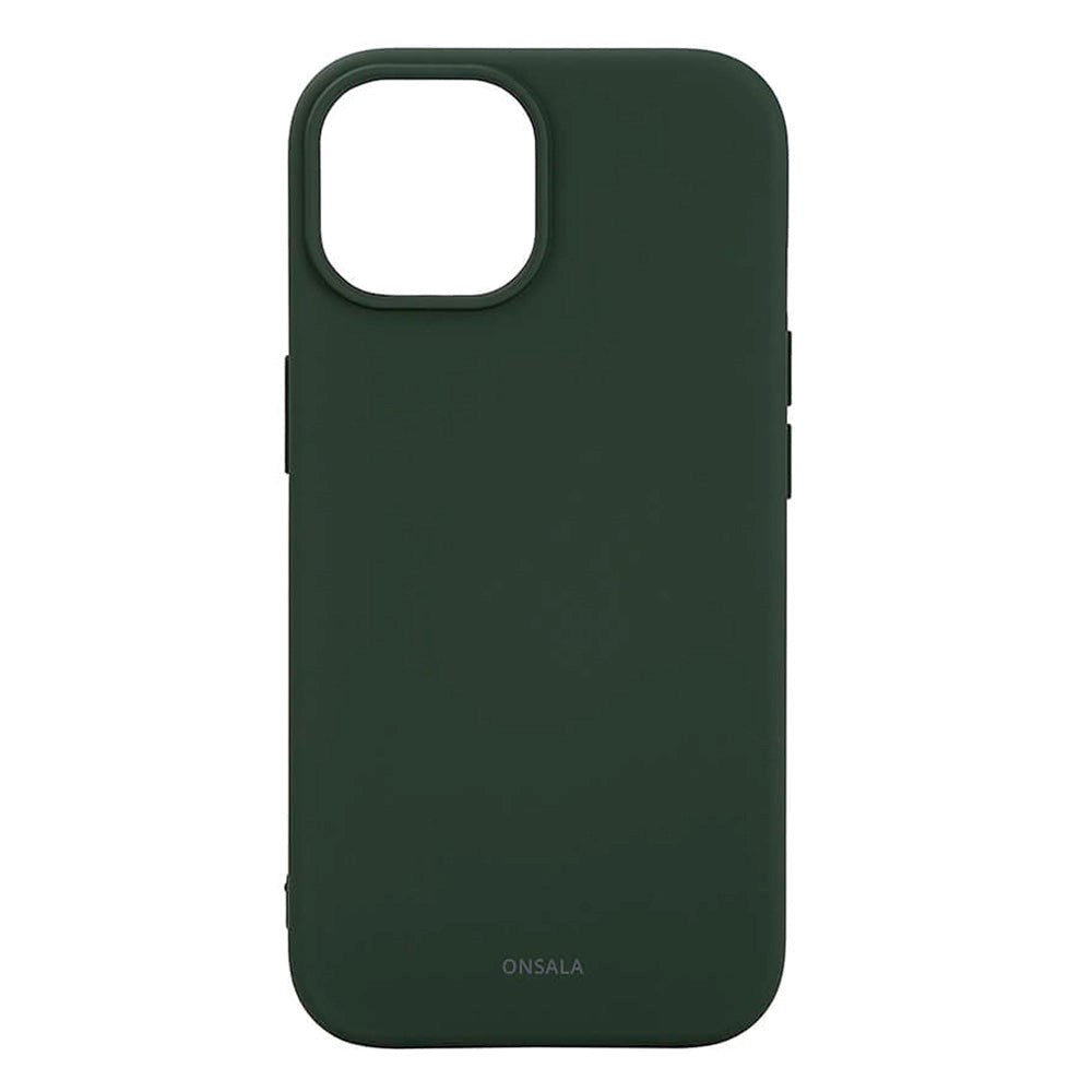 iPhone 15 GEAR Onsala Silikone Bagside Cover - MagSafe Kompatibelt - Olive Green