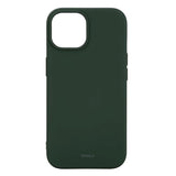 iPhone 15 Onsala Silikone Bagside Cover - MagSafe Kompatibelt - Olive Green