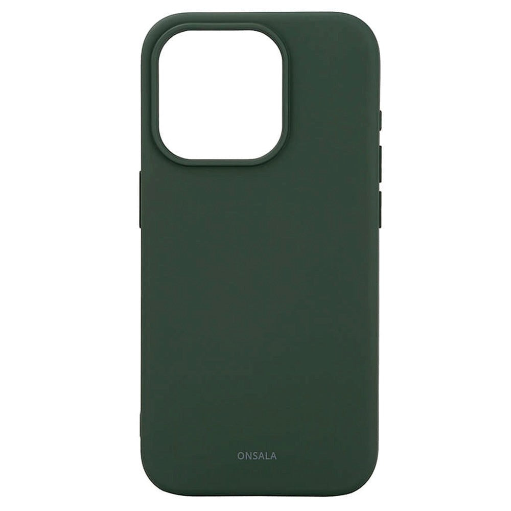 iPhone 15 Pro GEAR Onsala Silikone Bagside Cover - MagSafe Kompatibelt - Olive Green